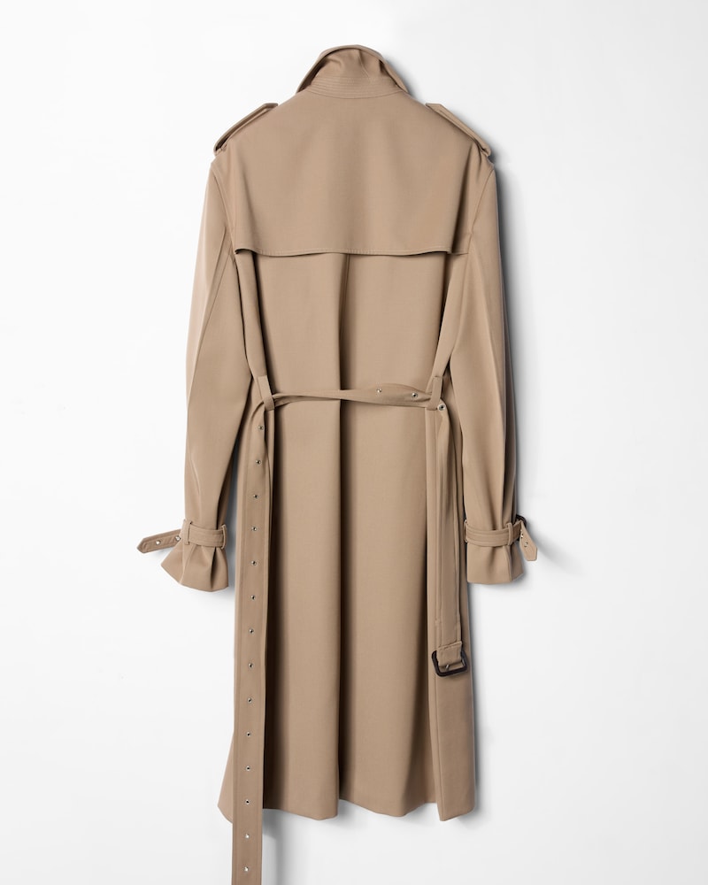 trench coat IN wool gabardine - ASH BEIGE -  - 1 | CELINE