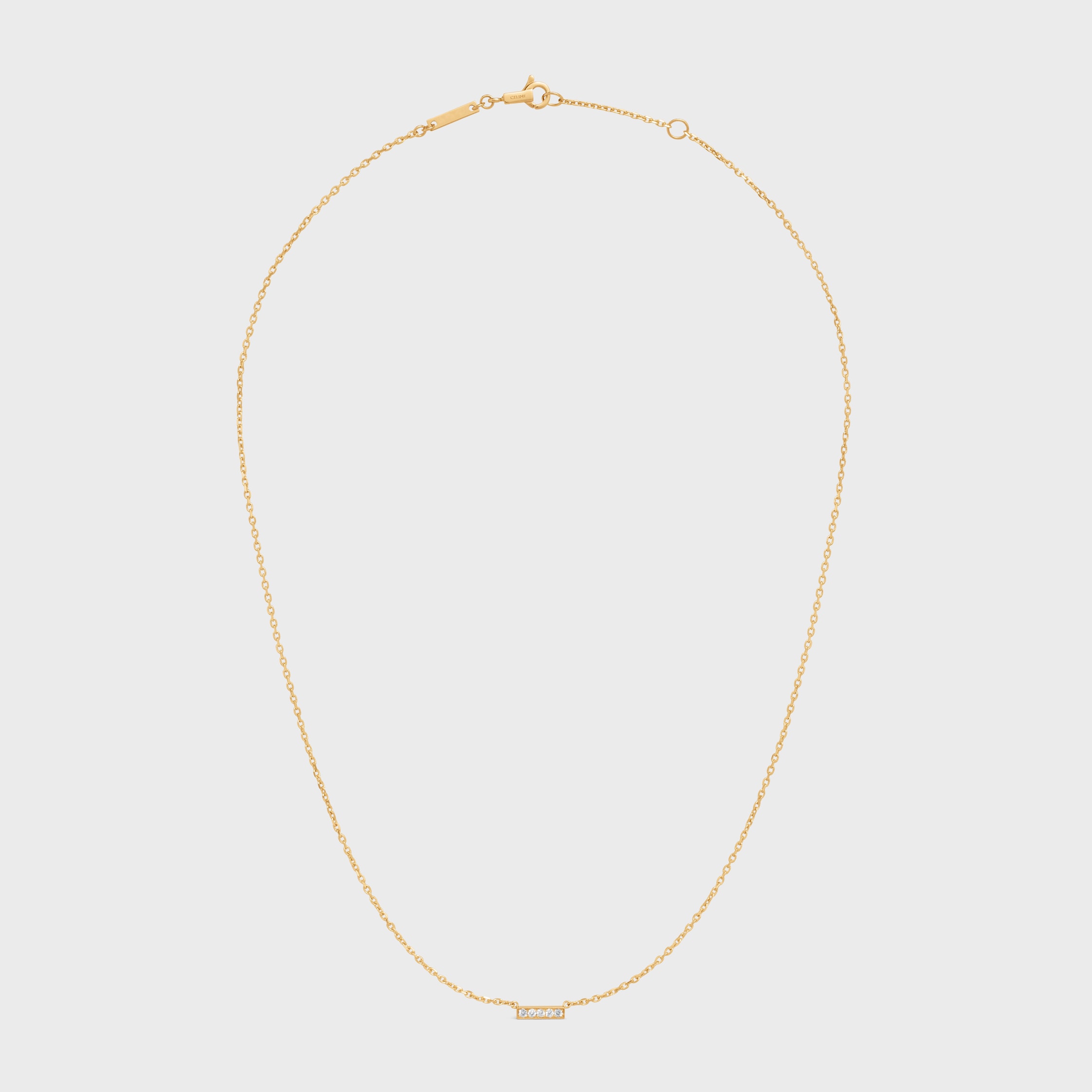 Celine Line Necklace in Yellow Gold and Diamonds - Yellow Gold