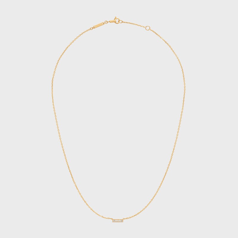 黃金及鑽石Celine Line頸鍊 - 黃金 - CELINE SENTIMENTAL 系列 - 1 | CELINE