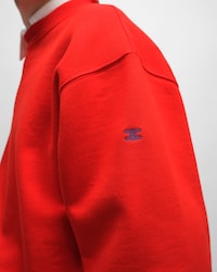 sweatshirt IN cotton fleece - Red cyclist/ bleu denim -  - 2 | CELINE