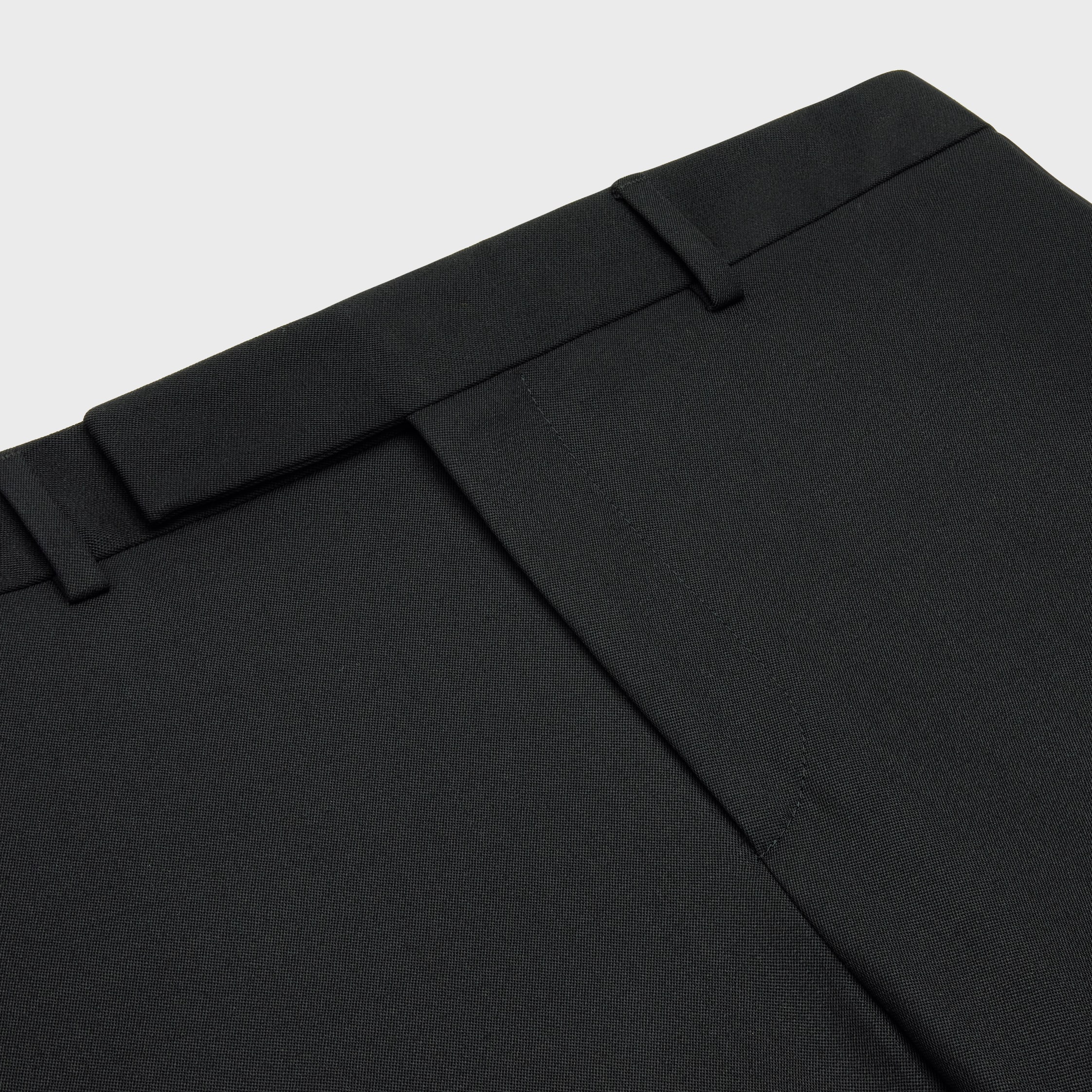 PANTALON CLASSIQUE TUX IN GRAIN DE POUDRE WOOL - BLACK | CELINE