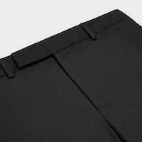 PANTALON CLASSIQUE TUX IN grain de poudre wool - BLACK -  - 2 | CELINE