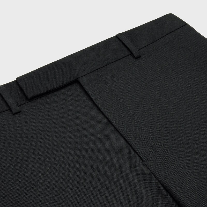 PANTALON CLASSIQUE TUX IN grain de poudre wool - BLACK -  - 1 | CELINE