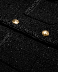 chasseur jacket in bouclé tweed - BLACK -  - 2 | CELINE