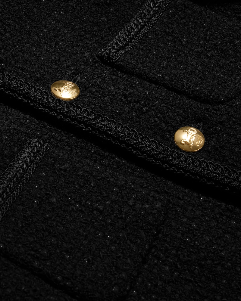 veste chasseur natté bouclette - Noir -  - 1 | CELINE