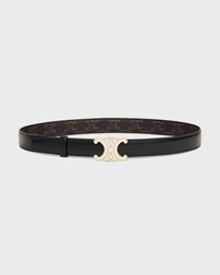Reversible Strap 25MM IN Taurillon Leather and Triomphe Canvas -  -  - 2 | CELINE