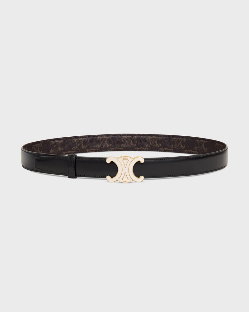 Reversible Strap 25MM IN Taurillon Leather and Triomphe Canvas -  -  - 1 | CELINE
