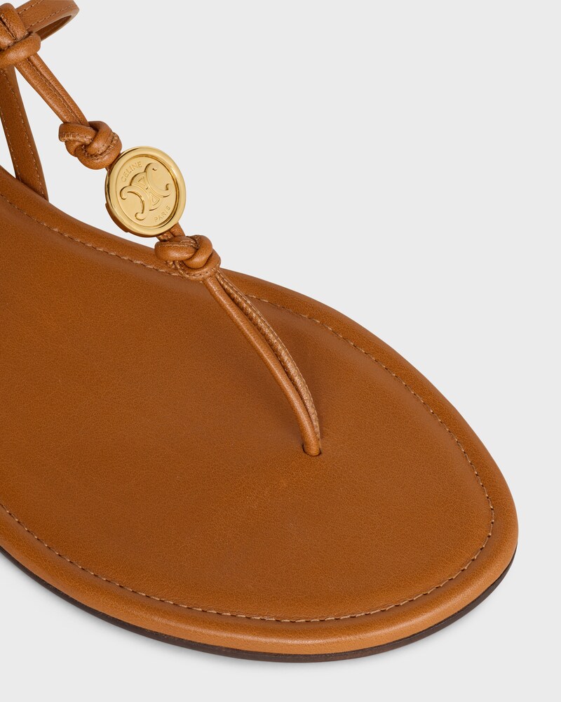 SANDALE PENNY EN CUIR DE VEAU SOUPLE - COGNAC -  - 1 | CELINE
