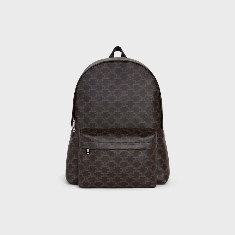 sac &agrave; dos moyen mod&egrave;le EN Toile Triomphe et veau - NOIR - TOILE TRIOMPHE - 1 | CELINE