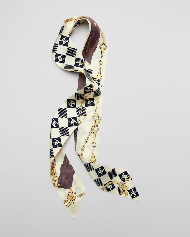 LAVALLIÈRE BIT & BELT ,110 - CREMA/MARRONE -  - 1 | CELINE