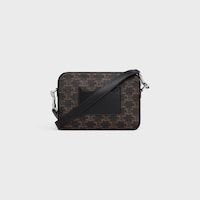 SMALL MESSENGER BAG IN TRIOMPHE CANVAS AND CALFSKIN - BLACK - GIFT FINDER - 2 | CELINE