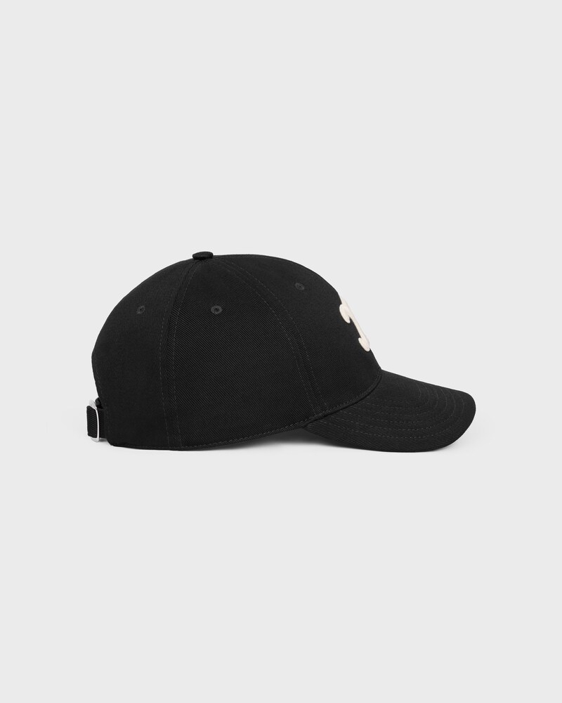 GORRA DE B&Eacute;ISBOL TRIOMPHE DE DRIL DE ALGOD&Oacute;N - NEGRO -  - 1 | CELINE