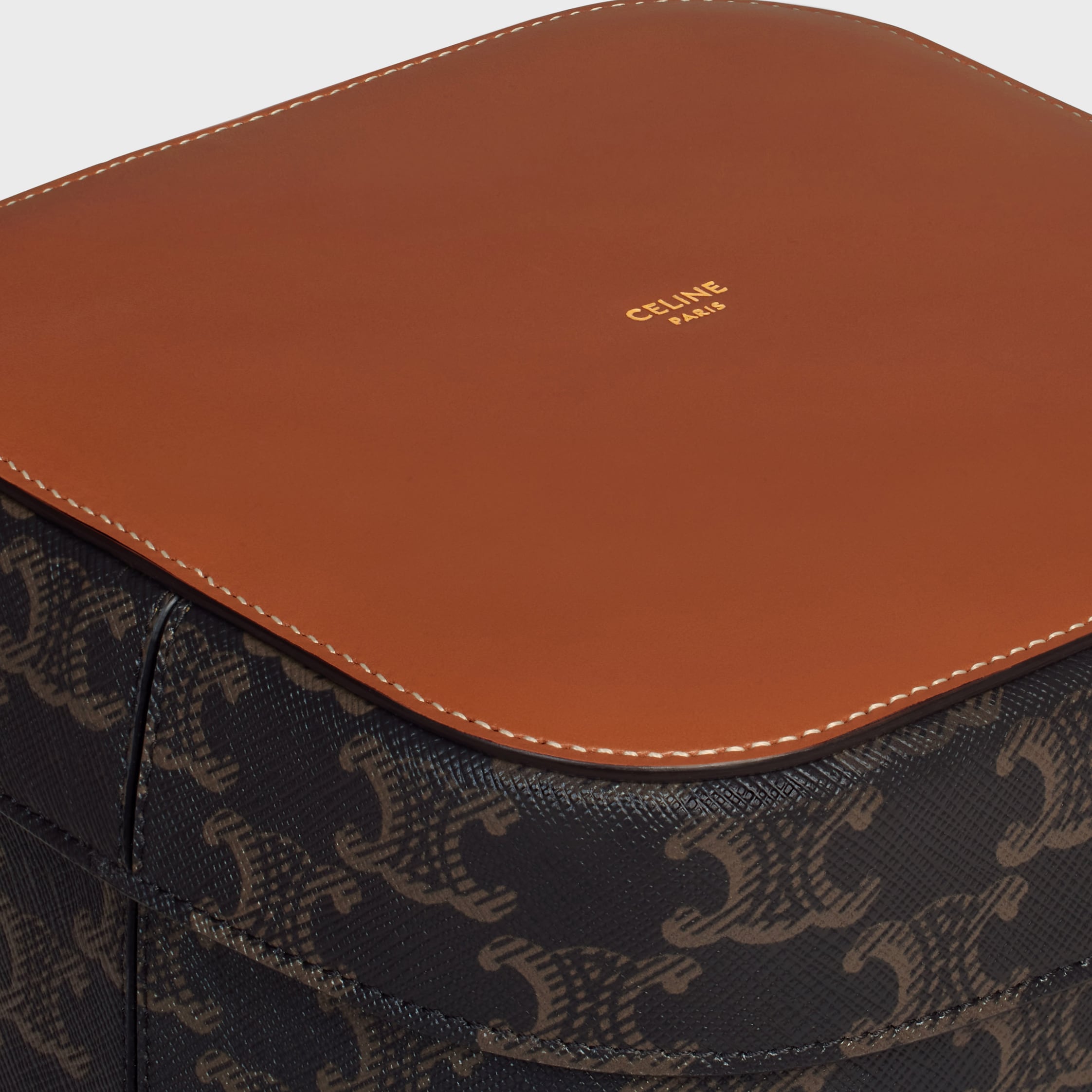 ラージボックス / トリオンフキャンバス＆カーフスキン - タン | CELINE
