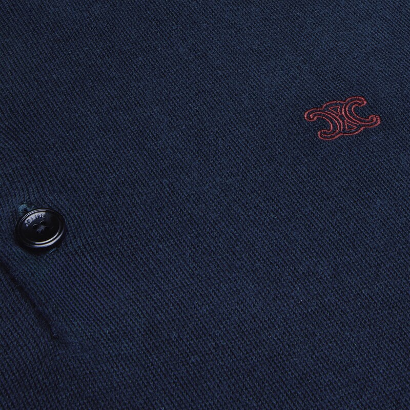 polo sweater IN fine cotton - NAVY -  - 1 | CELINE