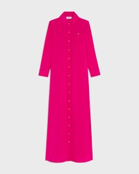 dress IN acetate silk crepe - FUSHIA -  - 1 | CELINE