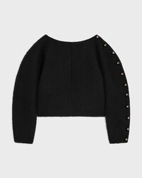 boatneck top IN cashmere and wool natté - BLACK -  - 1 | CELINE