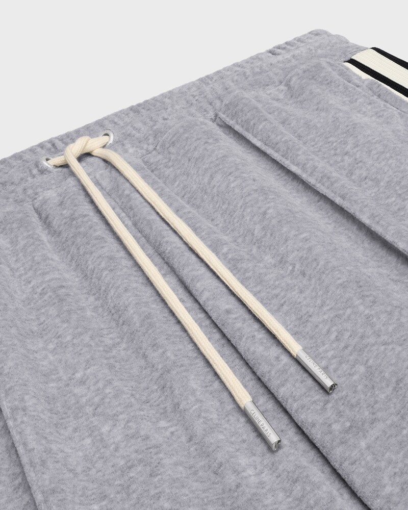 tracksuit pants IN VELVET COTTON - GREY/ BLACK -  - 1 | CELINE