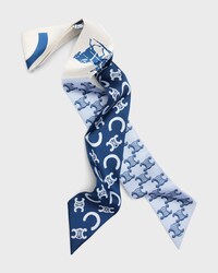 lavalliere IN SILK TWILL - OFFWHITE/BLUE -  - 2 | CELINE