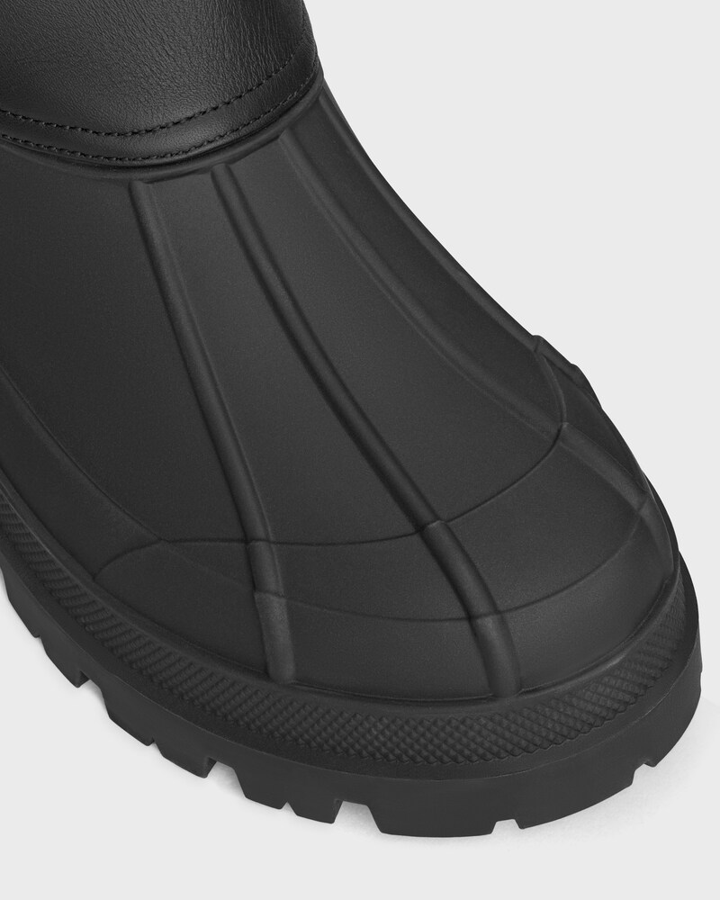 celine riley HIGH BOOT IN Nylon and Calfskin - BLACK -  - 1 | CELINE