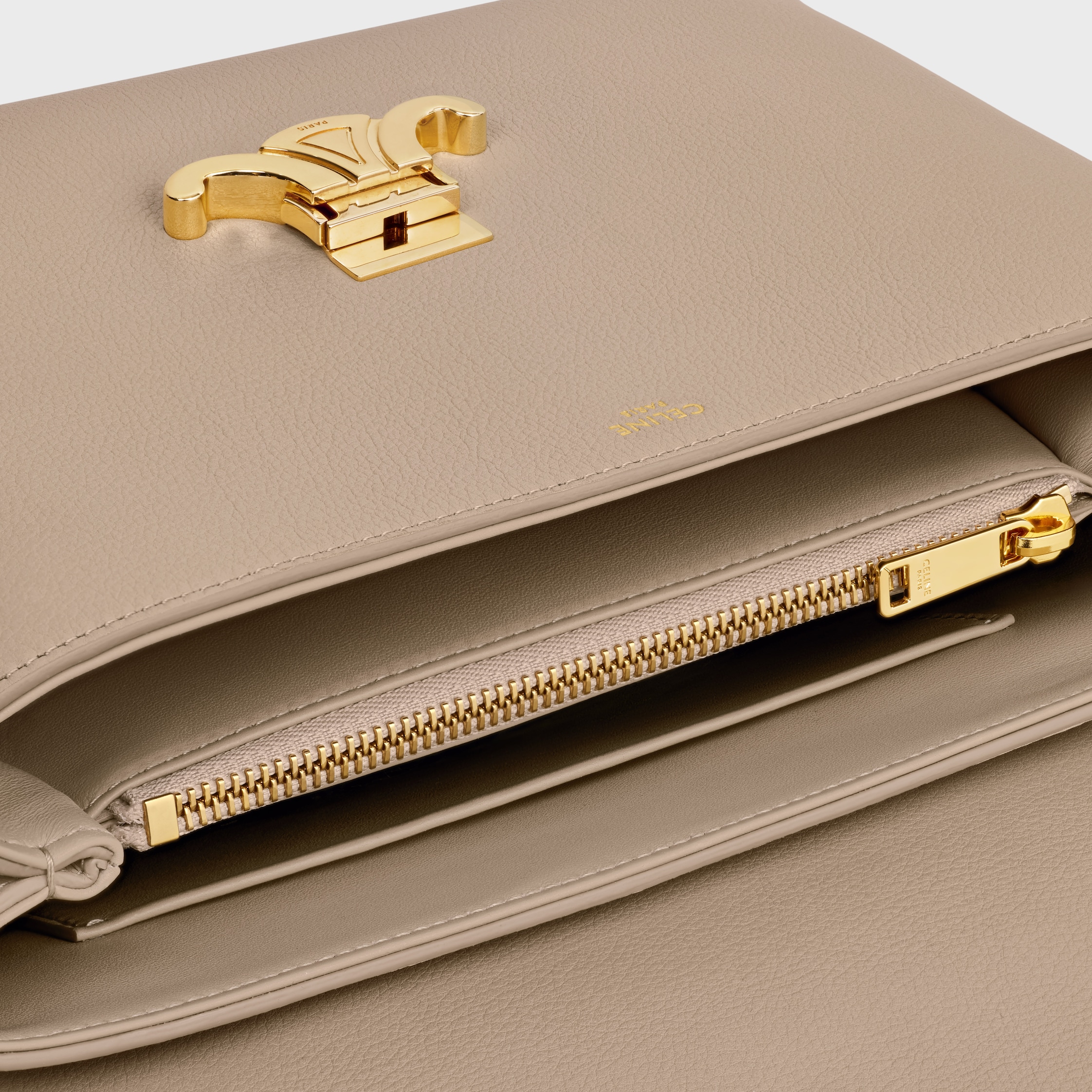 MEDIUM NINO BAG IN SUPPLE GRAINED CALFSKIN - SAFARI | CELINE