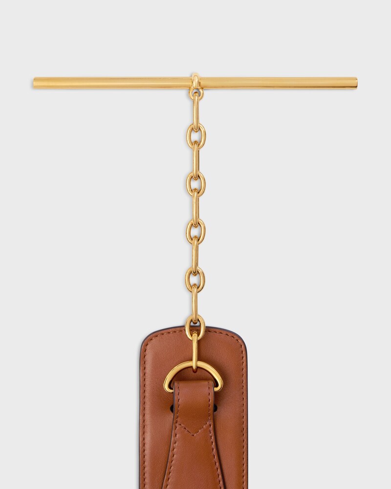 LARGE 50MM CELINE DISC BELT IN SUPPLE NATURAL CALFSKIN - TAN -  - 1 | CELINE