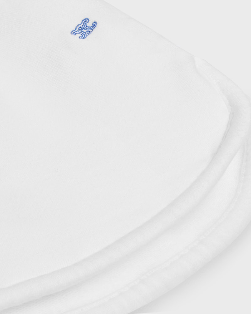 mini shorts IN cotton fleece - OPTIC WHITE / BLEU KLEIN -  - 1 | CELINE