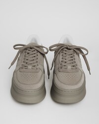 BLOCK WEDGE SNEAKER IN SUEDE CALFSKIN AND CALFSKIN - GREY -  - 2 | CELINE