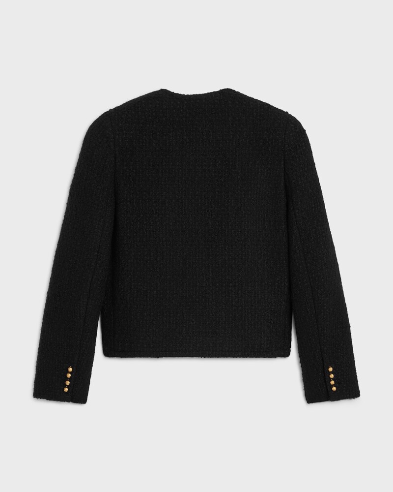 CHAQUETA ICONE DE LANA TRENZADA - NEGRO -  - 1 | CELINE