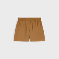 shorts IN COTTON AND LINEN CLOTH - CHESTNUT -  - 2 | CELINE
