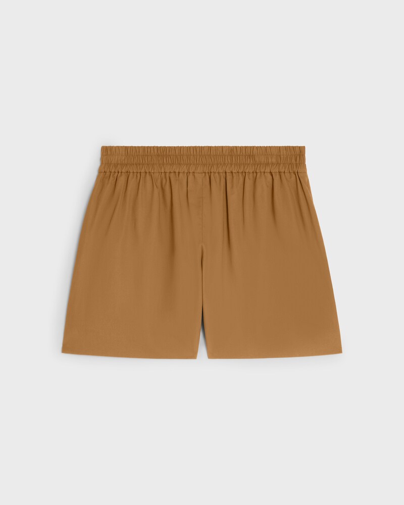 shorts IN COTTON AND LINEN CLOTH - CHESTNUT -  - 1 | CELINE