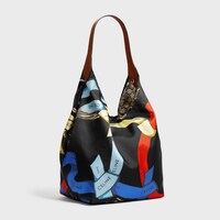 ラージ ホーボー / シルク & カーフスキン - マルチカラー - トートバッグ - 2 | CELINE