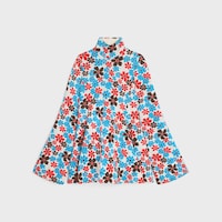 midi dress IN polyamide jacquard - WHITE MULTICOLOR -  - 1 | CELINE