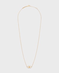 Maillon Triomphe Necklace in Yellow Gold and Diamonds - Yellow Gold & White - NECKLACES - 1 | CELINE