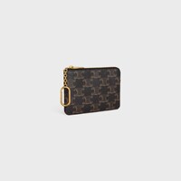 COIN PURSE IN Triomphe Canvas - BLACK - COIN HOLDERS - 2 | CELINE
