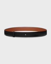 Reversible Strap 30MM IN TAURILLON AND NATURAL CALFSKIN - BLACK / TAN -  - 2 | CELINE