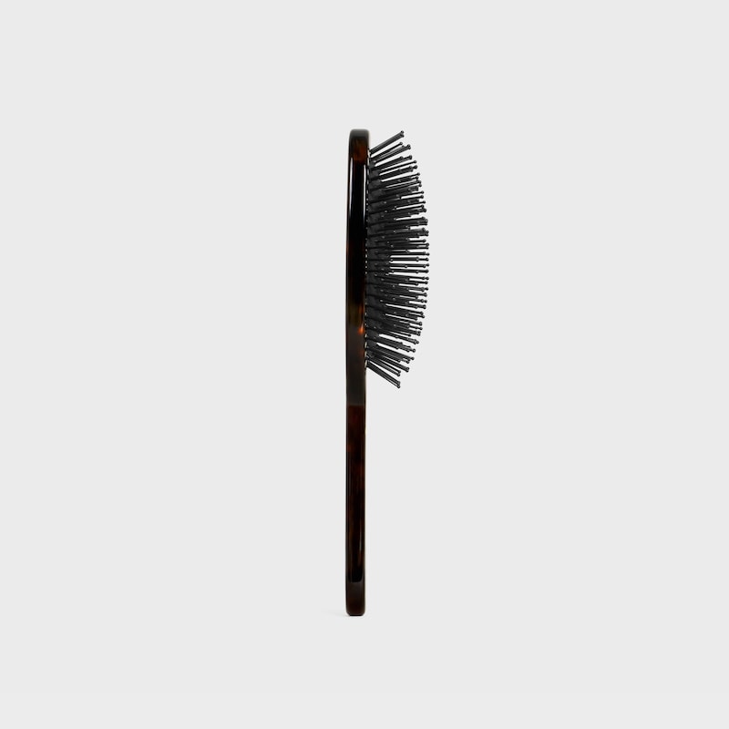 Hair brush in Acetate - DARK HAVANA - ACCESSORIES - 1 | CELINE
