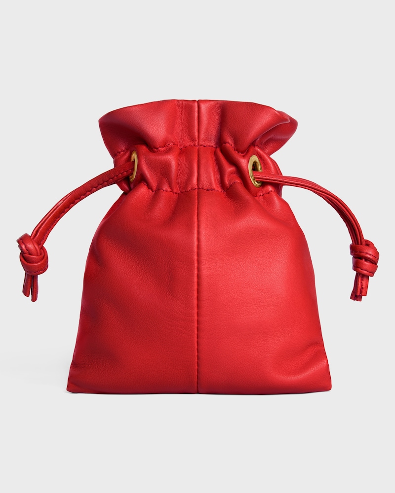 MICRO CRYSTAL POUCH IN SMOOTH LAMBSKIN - ULTRA RED - BAG CHARMS - 1 | CELINE