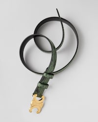 Triomphe Belt 25MM  IN PYTHON - PINE -  - 2 | CELINE