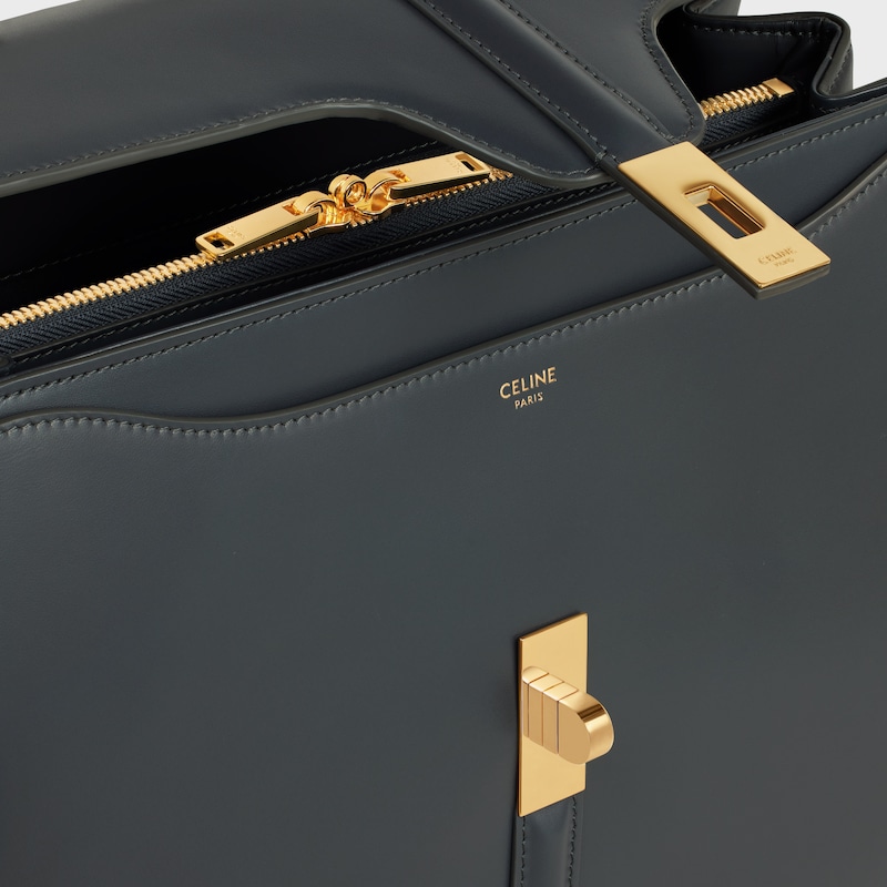 Classique 16 Bag in satinated calfskin - SLATE GREY - 16 - 1 | CELINE