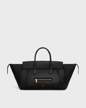 LUGGAGE IN SUPPLE SHINY LAMBSKIN - BLACK - LUGGAGE - 1 | CELINE