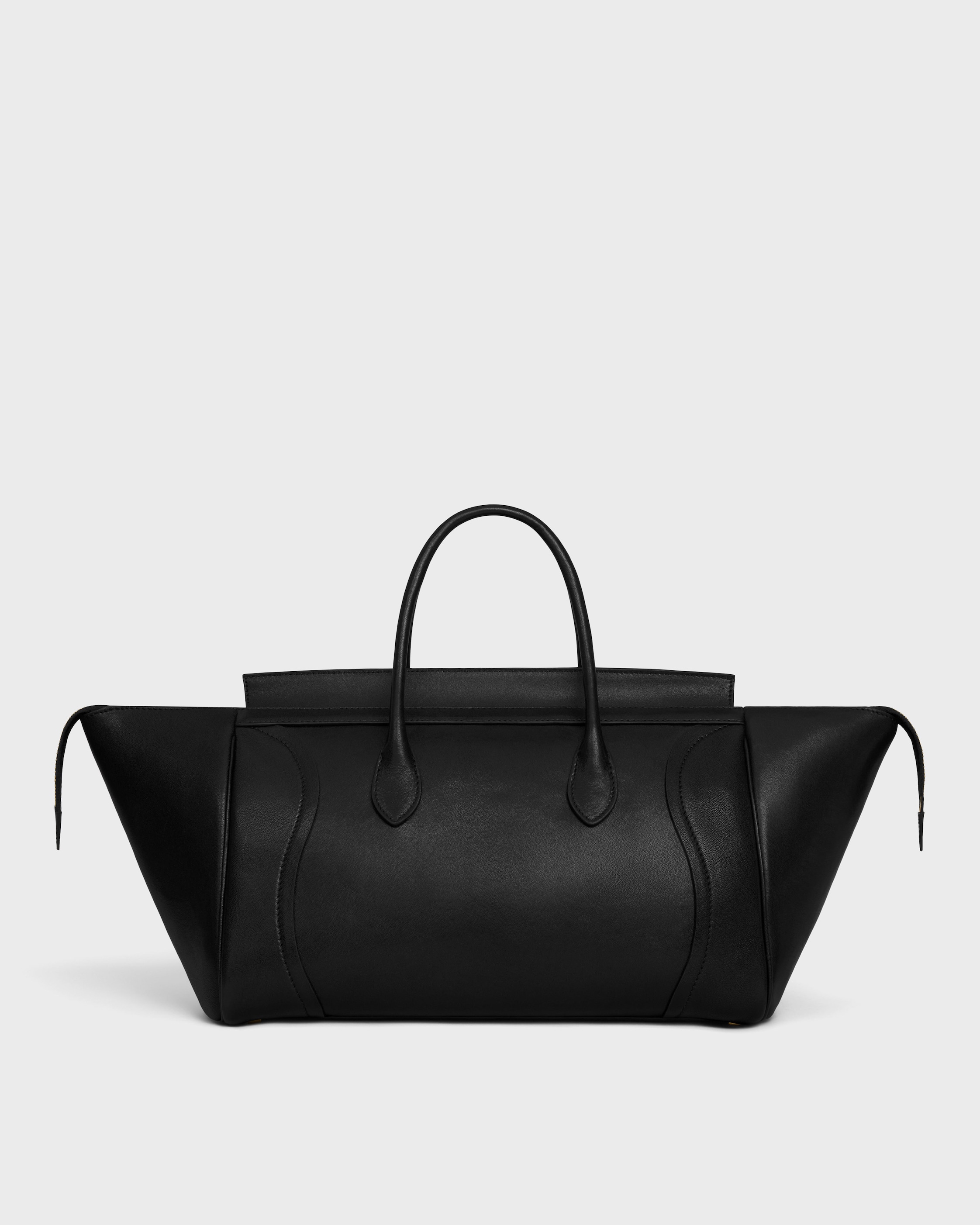 SMILE LUGGAGE IN SUPPLE SHINY LAMBSKIN - BLACK | CELINE