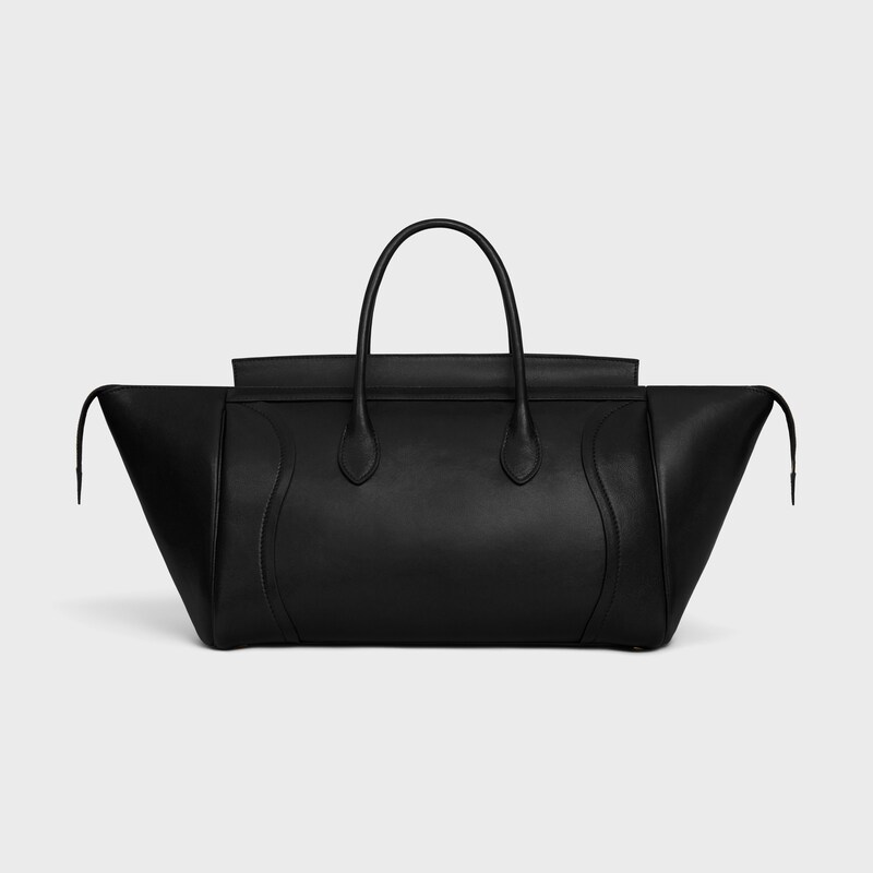 BIG SMILE LUGGAGE IN SUPPLE SHINY LAMBSKIN - BLACK - LUGGAGE - 1 | CELINE