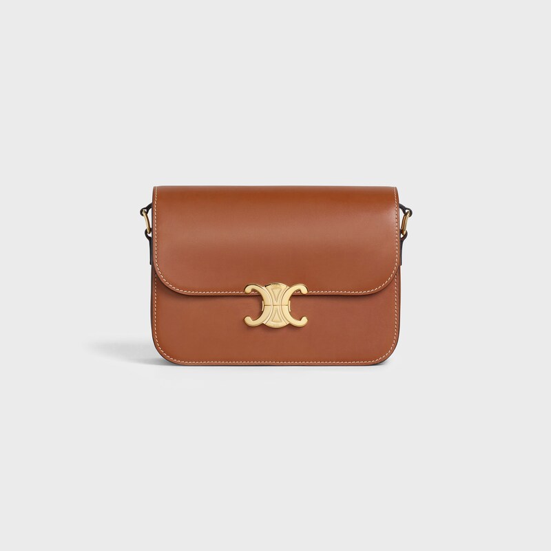 CLASSIQUE TRIOMPHE BAG IN Natural Calfskin - Tan - THE TRIOMPHE BAG - 1 | CELINE