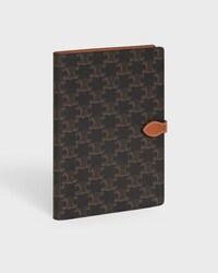 MEDIUM NOTEBOOK COVER IN TRIOMPHE CANVAS AND CALFSKIN - TAN - SMALL GIFTS - 2 | CELINE