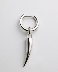 BOUCLE D'OREILLE CORNE CELINE CHARMS EN LAITON RHODIÉ - ARGENT - BOUCLES D'OREILLES - 1 | CELINE