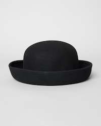 bloom hat IN FELT WOOL - BLACK -  - 1 | CELINE