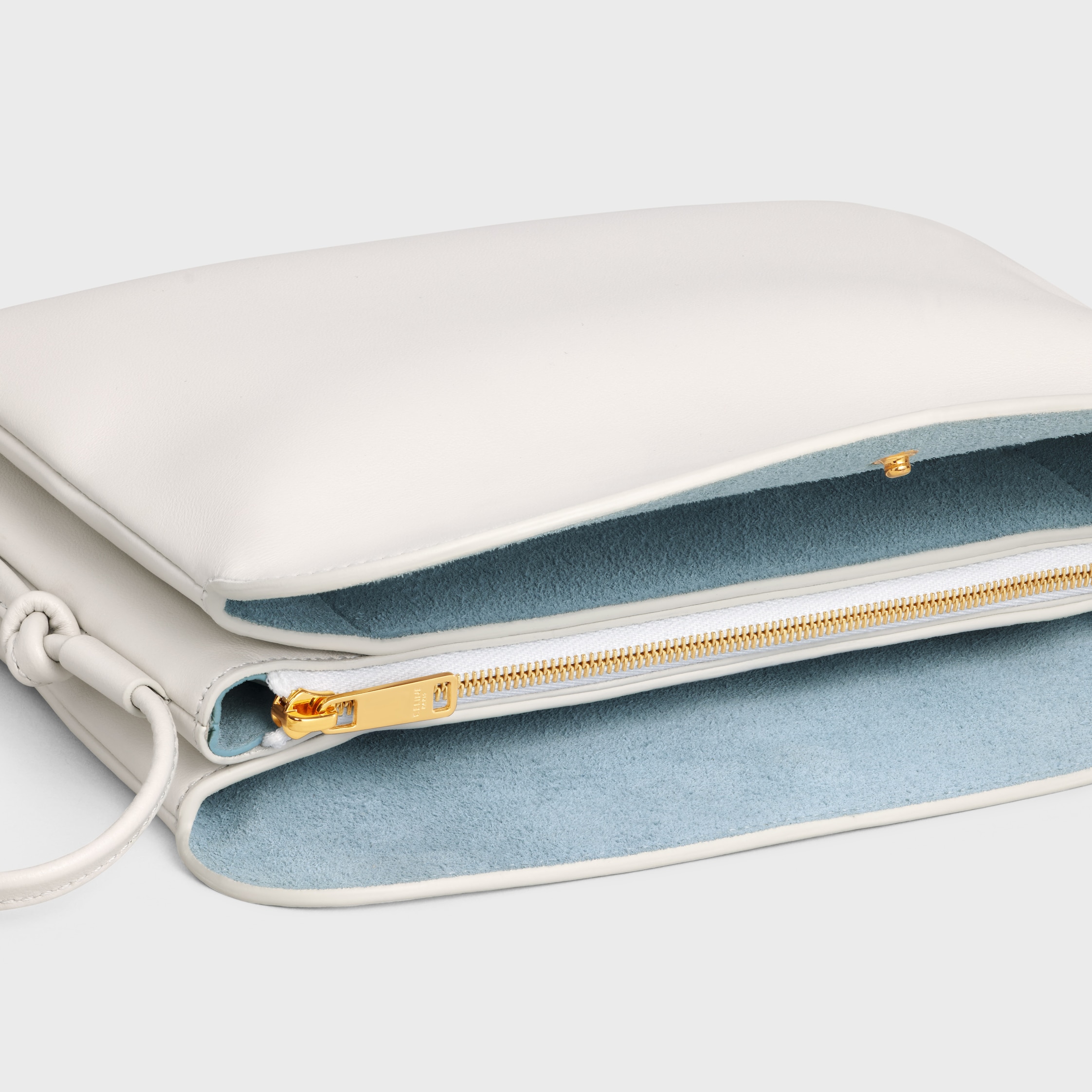 TRIO FLAP IN Smooth Lambskin - RICE | CELINE