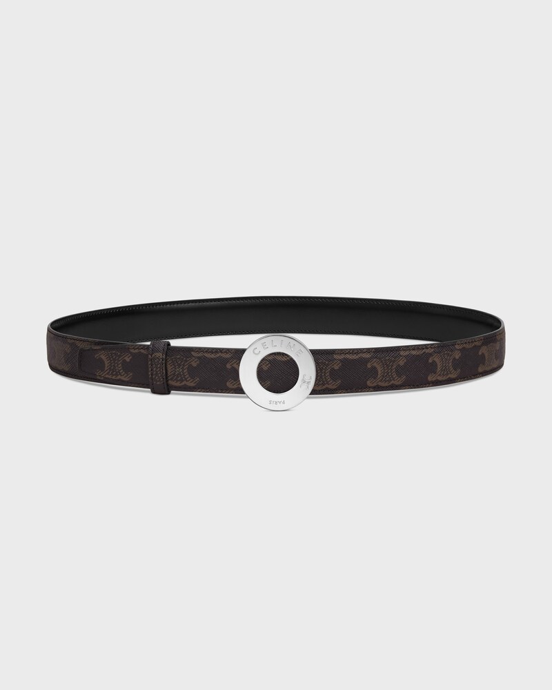 Reversible Strap 25MM IN Taurillon Leather and Triomphe Canvas -  -  - 1 | CELINE