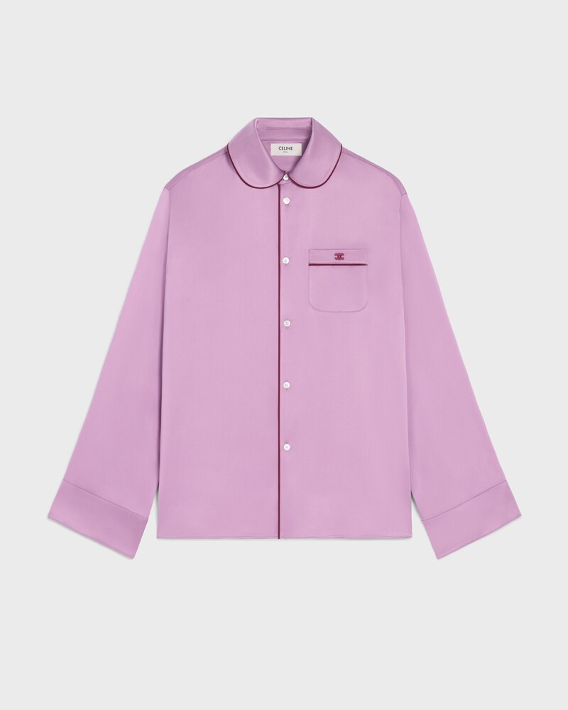 pyjama shirt IN silk satin - GLYCINE -  - 1 | CELINE