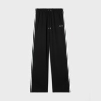 tracksuit pants in double face jersey - BLACK / WHITE -  - 1 | CELINE